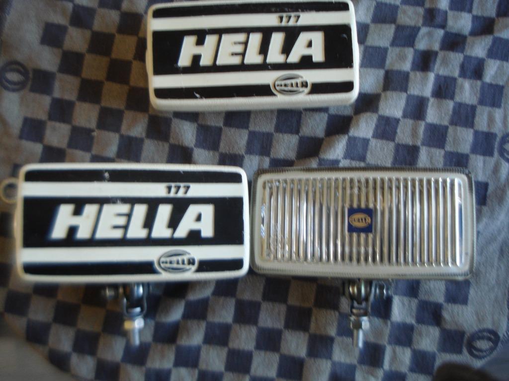 Oldtimer 2 hella witte mistlampen tyoe 177 met hella covers, Auto-onderdelen, Verlichting, Gebruikt, Ophalen of Verzenden