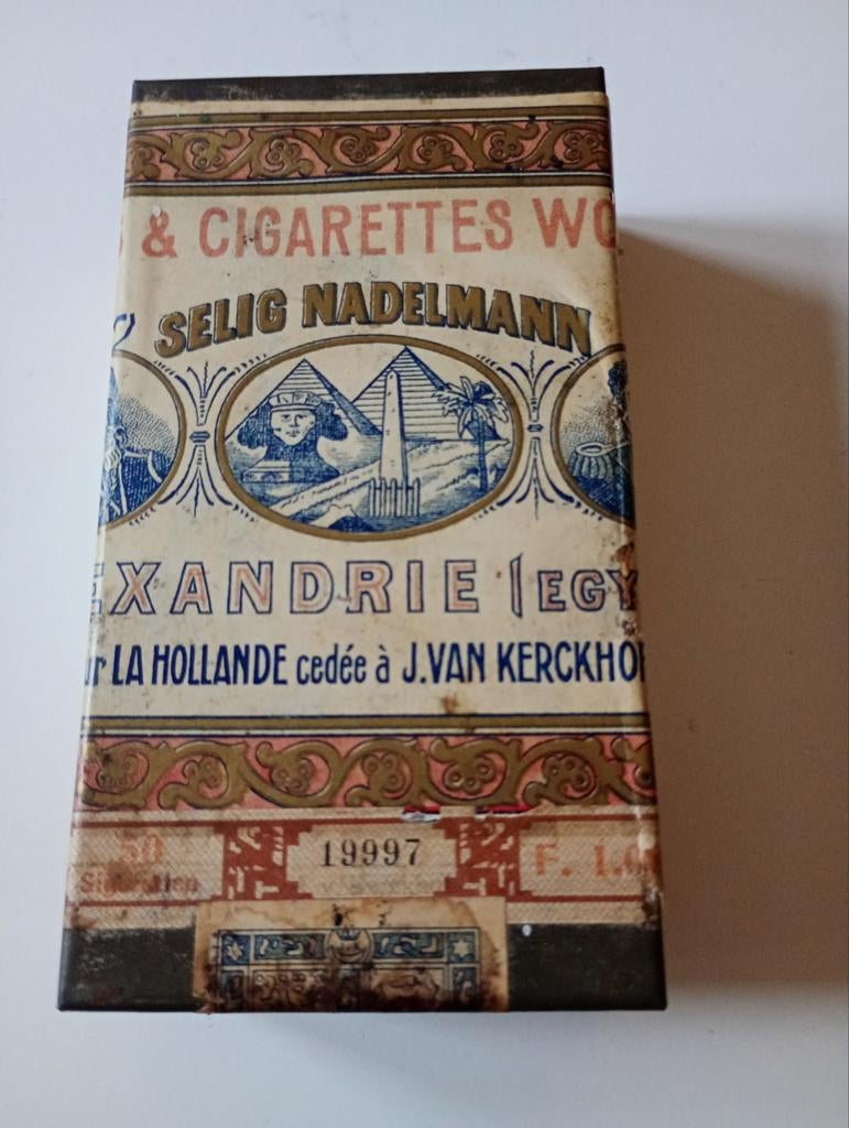 Antiek Blik Sigarettenblikje Amsterdam, Ophalen of Verzenden, Gebruikt, Overige