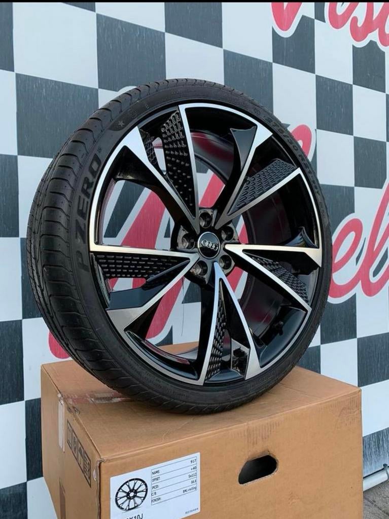 21 inch Audi A6 C8 velgen C7 A7 5x112 + continental Q3 Q5, 265 mm, Banden en Velgen, Nieuw, Zomerbanden