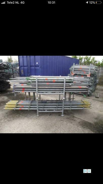 Complete Allround Layher steiger 6x10 m, Doe-het-zelf en Verbouw, Steigers, Ophalen, Zo goed als nieuw