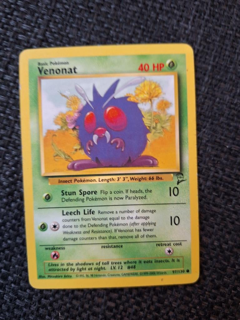Venonat pokemon kaart, Ophalen of Verzenden
