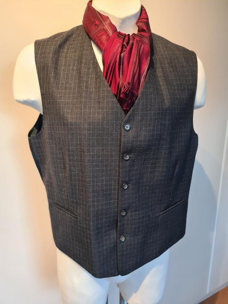 Gilet stoer wol antraciet buikmaat 27/54 €29.95, nieuw, Kleding | Heren, Maat 52/54 (L), Nieuw, Grijs, Ophalen of Verzenden