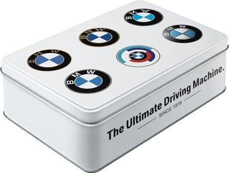 BMW logo evolution voorraadblik reclame koektrommel blik, Ophalen of Verzenden, Nieuw, Auto's