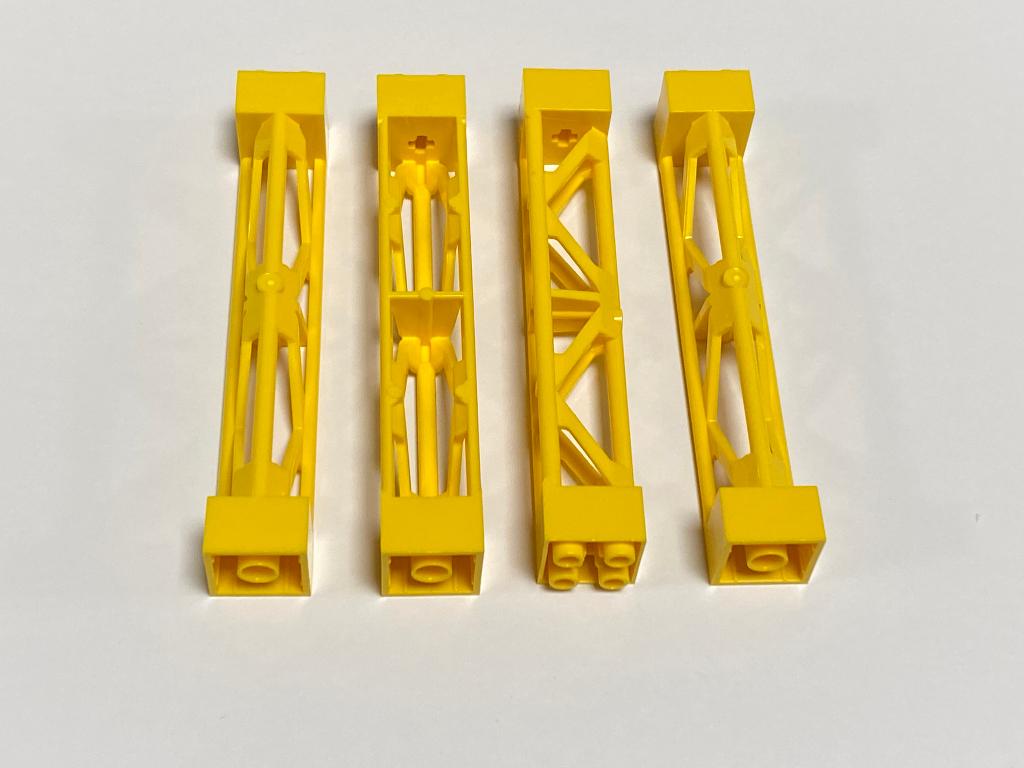Mooie partij met 4 stuks nieuwe lego 2x2x10 steunen (95347), Ophalen of Verzenden, Nieuw, Losse stenen, Lego
