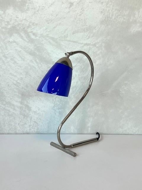 Italiaanse tafellamp Murano glas design lamp retro modern, Gebruikt, Vintage, Ophalen of Verzenden, Glas
