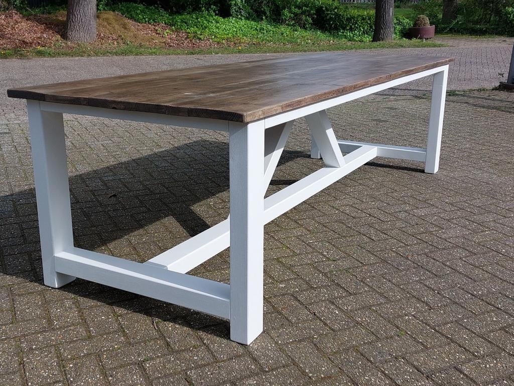 Kloostertafel de luxe 270 cm, Ophalen, Info@wittetafel.nl, 100 tot 150 cm, Vijf personen of meer
