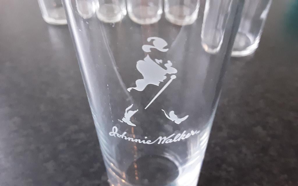 JOHNNIE WALKER long drink glazen 6 stuks, Verzamelen, Glas en Borrelglaasjes, Ophalen of Verzenden, Zo goed als nieuw, Borrel- of Shotglas