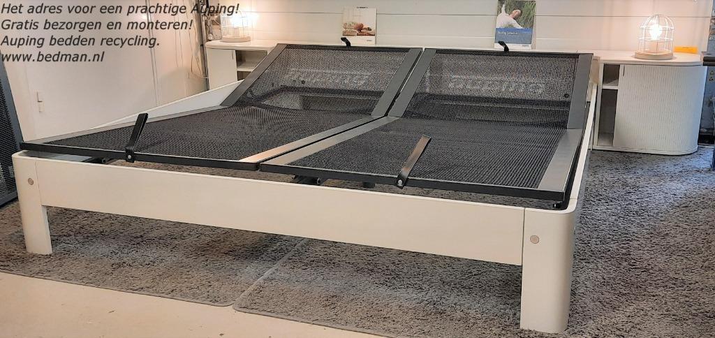 Prachtige Auping Auronde 160x200cm. Refurb. Gratis bez/Mont!, Verstelbaar, Verzenden, Wit, Tweepersoons