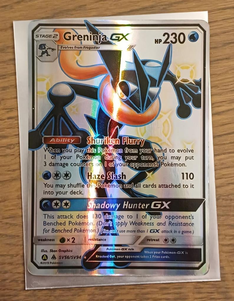 Zeer zeldzame Pokémonkaart Greninja GX, Ophalen of Verzenden, Zo goed als nieuw