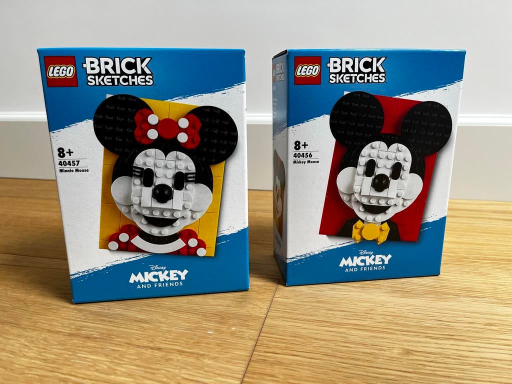 LEGO Brick Sketches Mickey & Minnie Mouse (40456 & 40457), Ophalen of Verzenden, Nieuw, Complete set, Lego