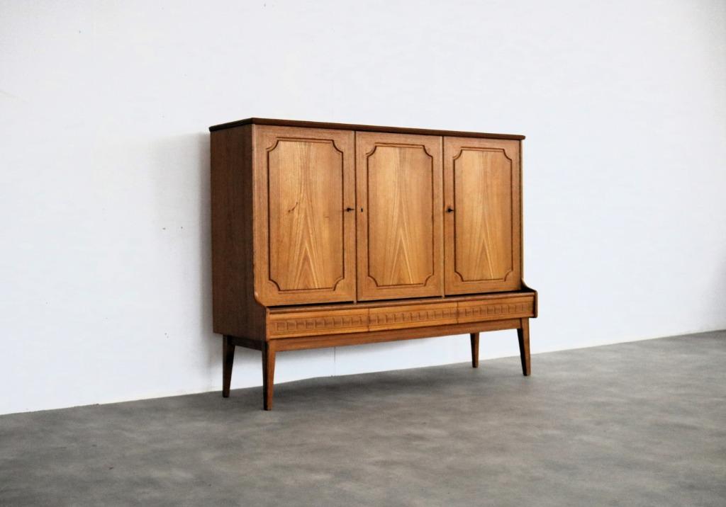 vintage highboard | wandkast | jaren 60 | Zweden, Huis en Inrichting, Gebruikt, Teakhout, Met lade(s), Timbeije@hotmail.com