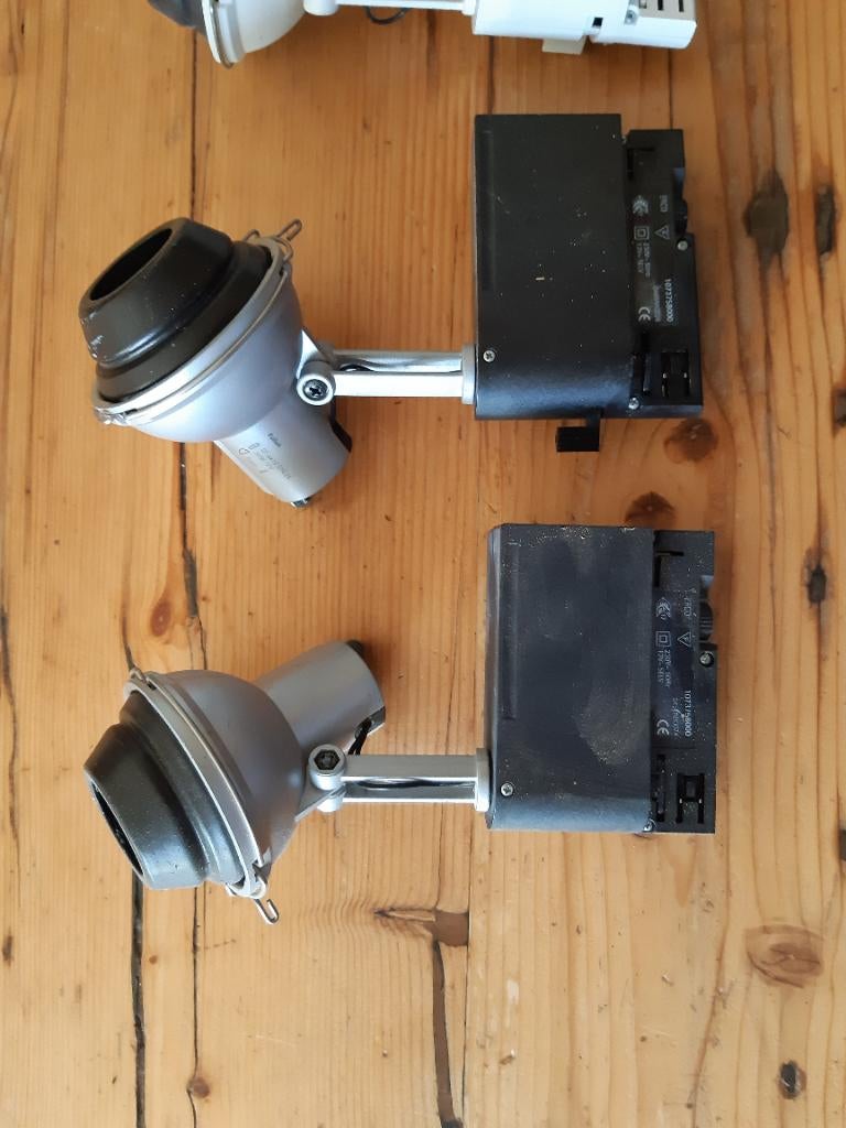ERCO spots Pollux kleur zwart alu., Gebruikt, Metaal of Aluminium, Ophalen of Verzenden, Led