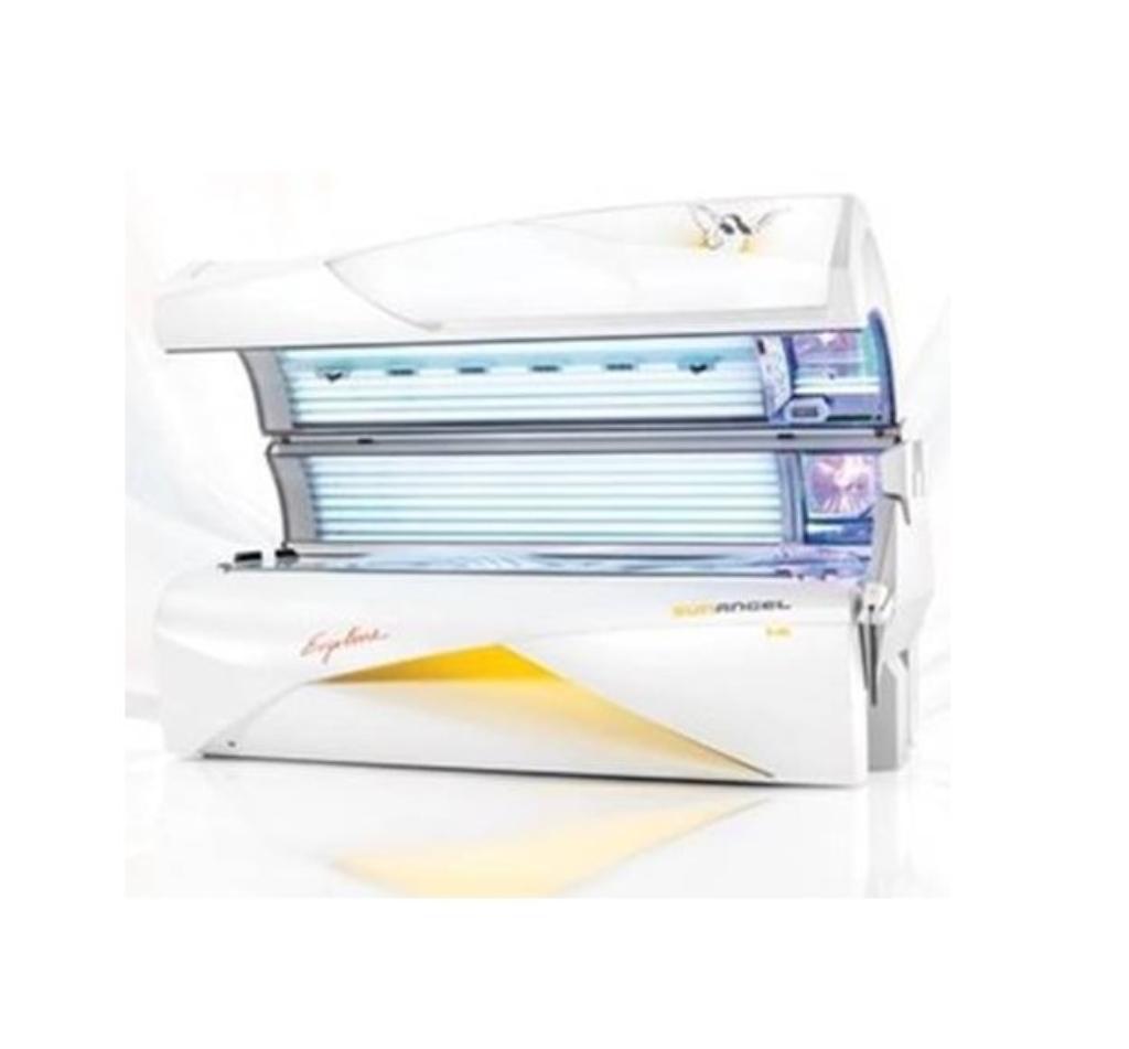Ergoline Sun Angel S 46 Occasion, Witgoed en Apparatuur, Zonnebanken en Gezichtsbruiners, Ophalen of Verzenden, Gebruikt, Zonnebank dubbelzijdig