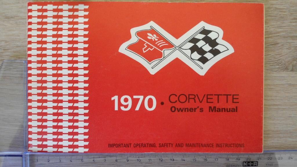 1970 Corvette original Owner's Manual., Auto diversen, Handleidingen en Instructieboekjes, Ophalen of Verzenden