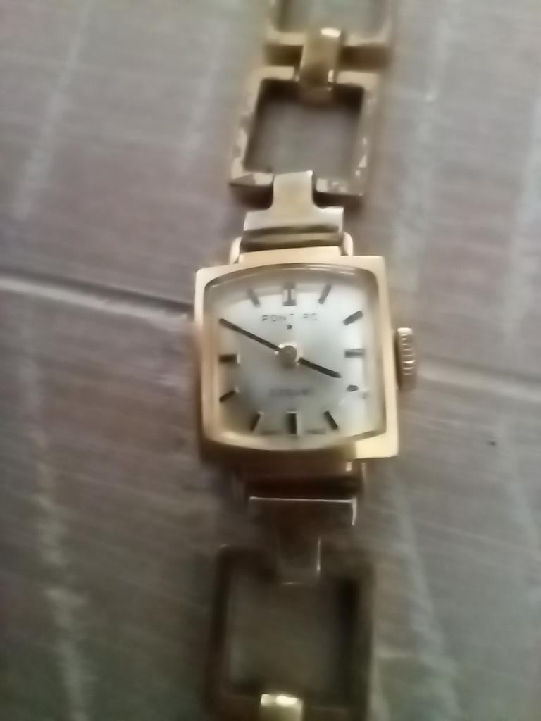 Pontiac Dameshorloge - Vintage Look, Sieraden, Tassen en Uiterlijk, Horloges | Dames, Gebruikt, Polshorloge, Overige merken, Overige materialen