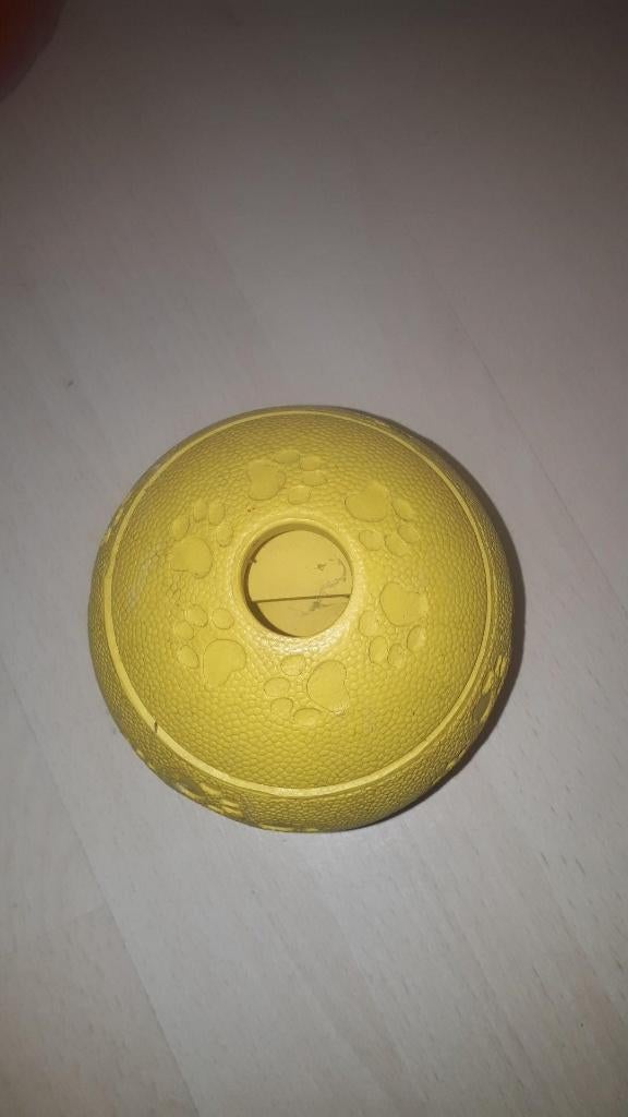 Honden snackbal rubber Geel, Dieren en Toebehoren, Ophalen, Nieuw, Intelligentiespeelgoed