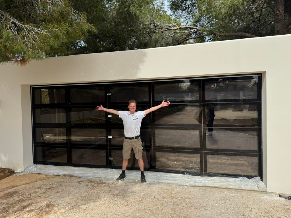 De mooiste garagedeuren van Nederland! Glazen elektrisch, Ophalen, Garagedeur, 120 cm of meer, 215 cm of meer