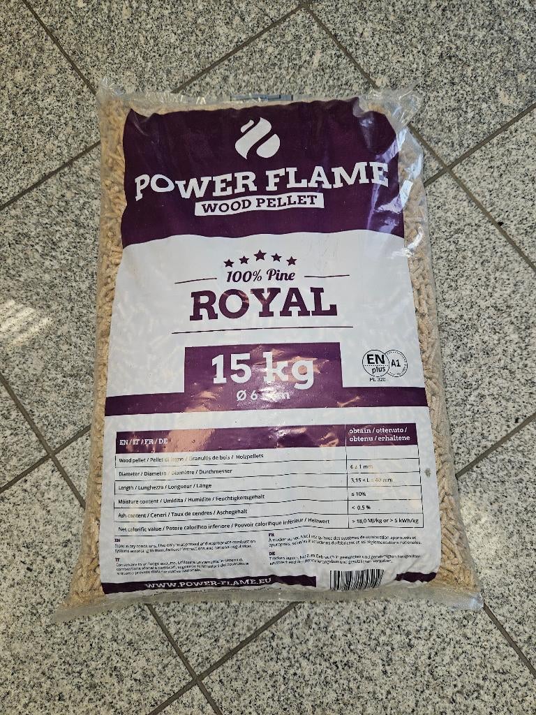 Houtpellets Power Flame Royal 100% Spar, 6 m³ of meer, Ophalen, Overige houtsoorten, Stammen