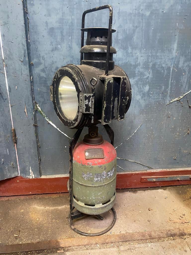 Vintage Duitse Bundesbahn locomotief lantaarn treinlamp, Verzamelen, Spoorwegen en Tramwegen, Ophalen, Gebruikt, Trein, Overige typen