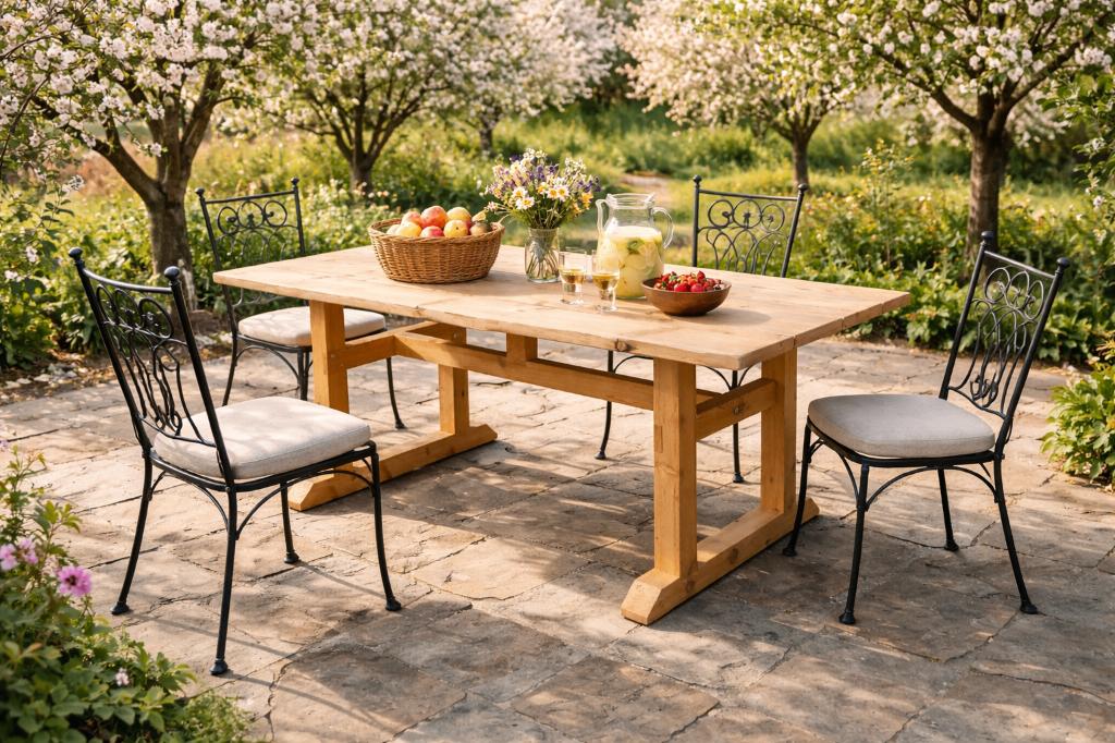 Ceder hout tuintafel, Tuin en Terras, Tuintafels, Nieuw, Rechthoekig, Hout, Ophalen