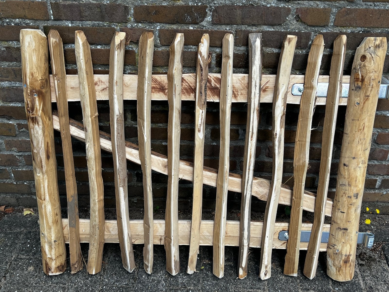 (3) Houten tuinpoort Kastanje – 100 x 75 cm, Ophalen, Nieuw, M, M