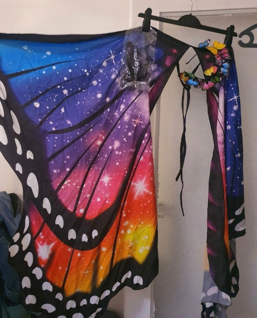 Prachtige Vlinder Vleugels Verkleedset, Kleding | Dames, Carnaval, Maat 46/48 (XL) of groter, Nieuw, Ophalen of Verzenden