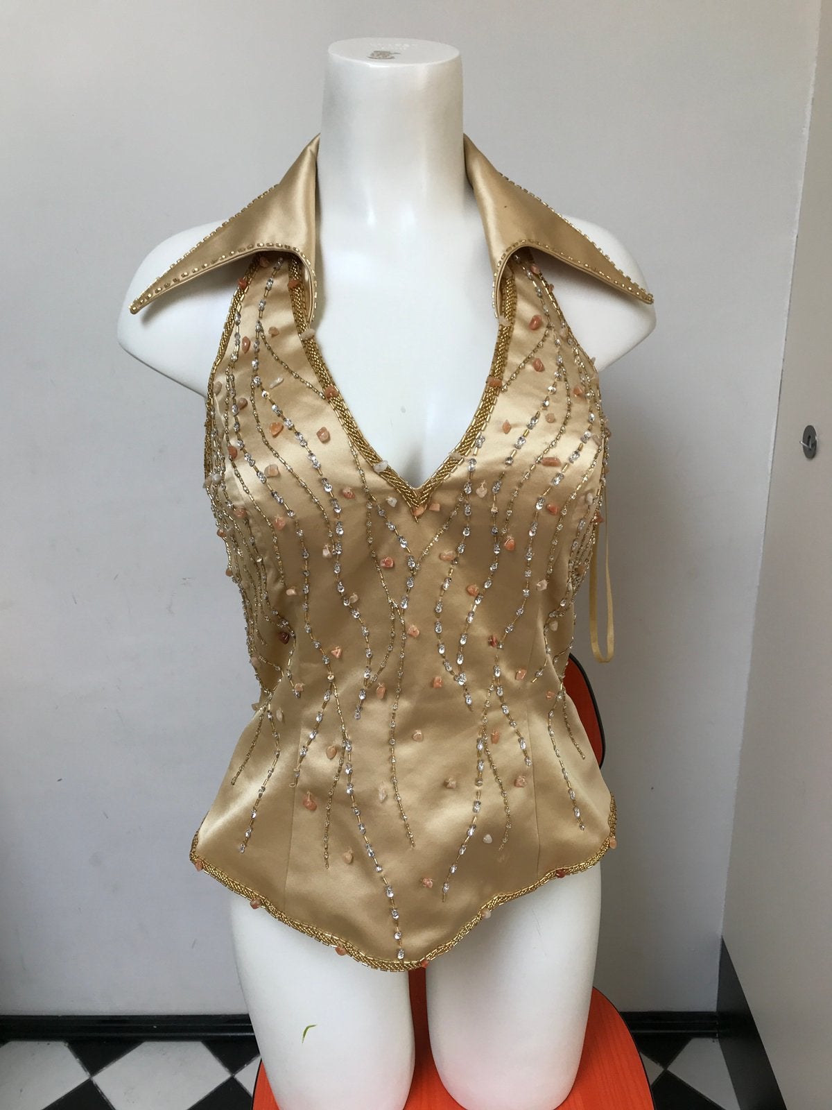 Expose amsterdam New York paris haltertop chique m goud, Kleding | Dames, Maat 38/40 (M), Ophalen of Verzenden, Zo goed als nieuw
