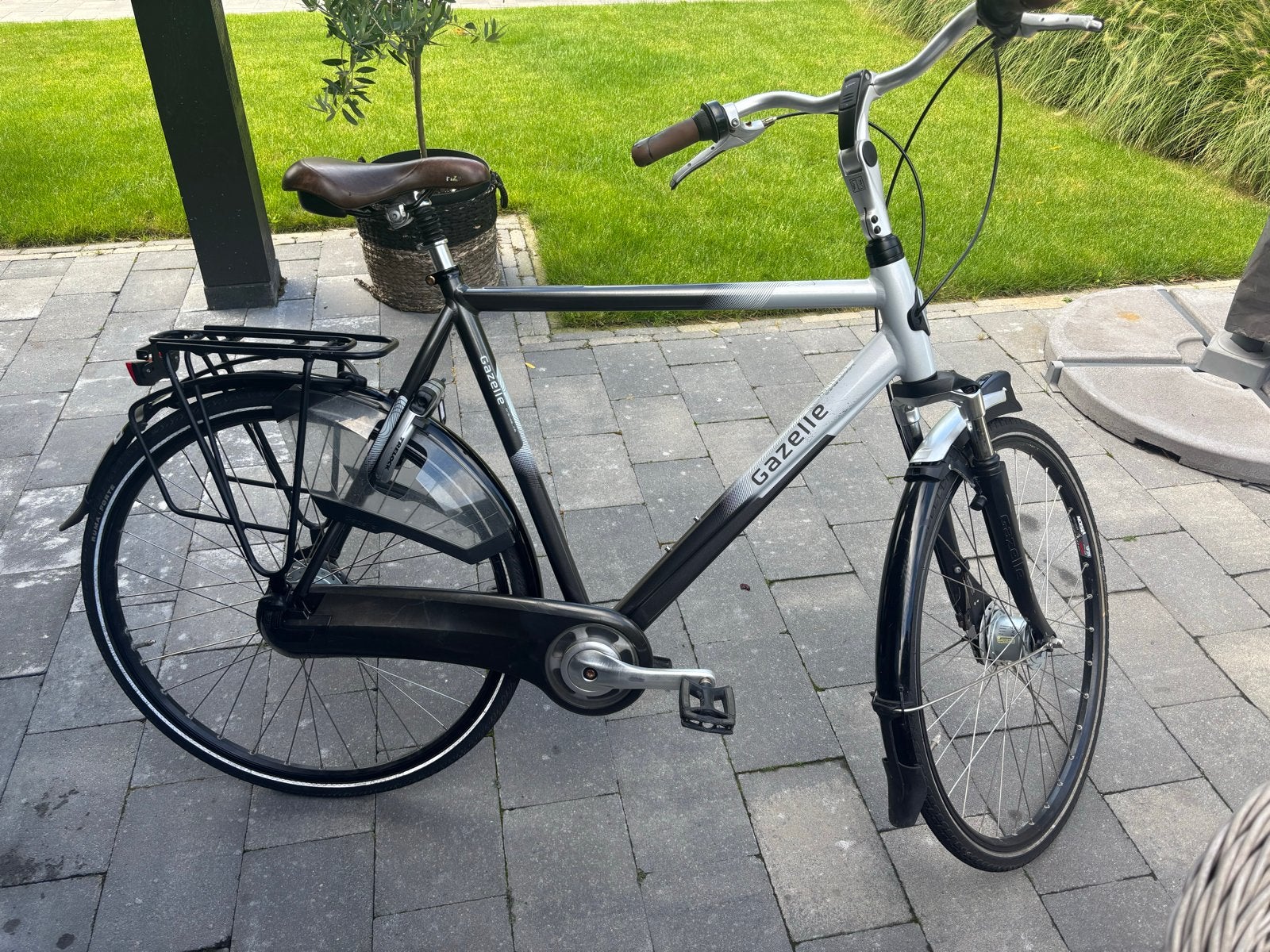 Gazelle Orange Comfort herenfiets 61cm, Fietsen en Brommers, Fietsen | Dames | Damesfietsen, 53 tot 56 cm, Velgrem, Versnellingen