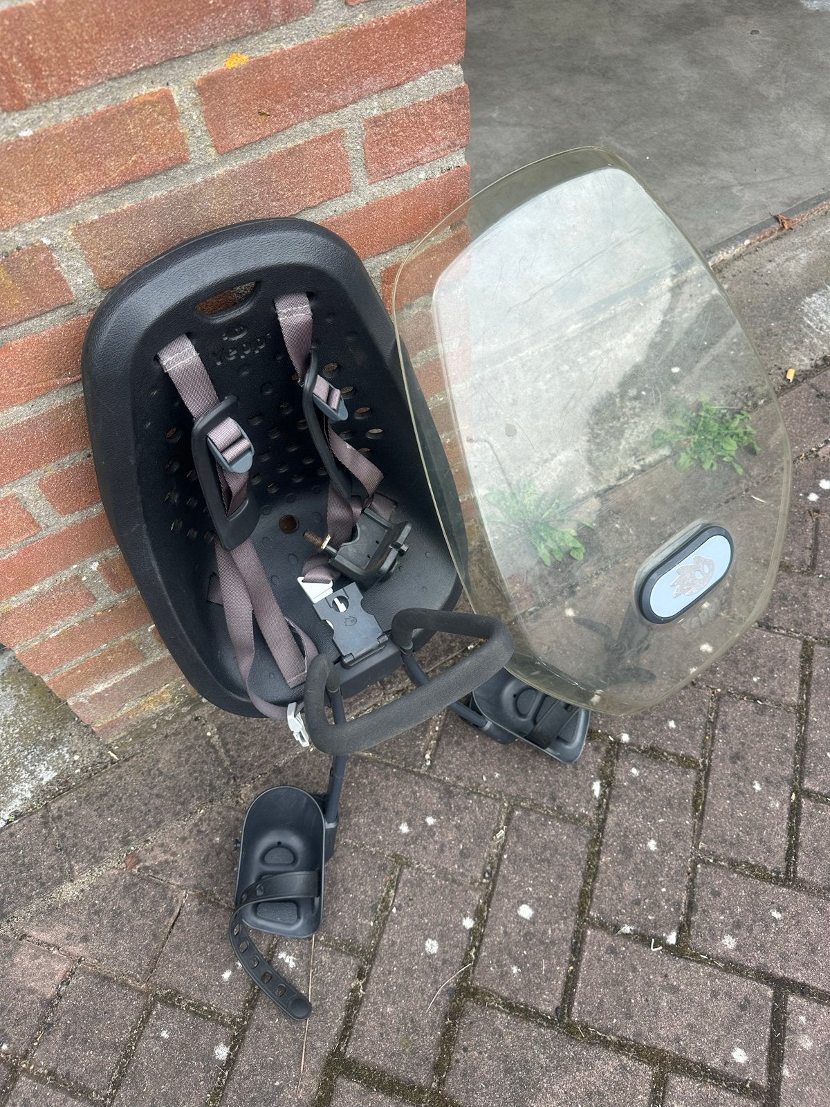 Yepp Mini fietszitje met windscherm, Ophalen, Voorzitje, 0 t/m 13 kg, Gebruikt