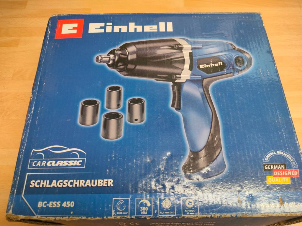 Einhell BC-ESS 450 Slagschroevendraaier met doppen, Doe-het-zelf en Verbouw, Ophalen of Verzenden, Zo goed als nieuw, 400 tot 600 watt