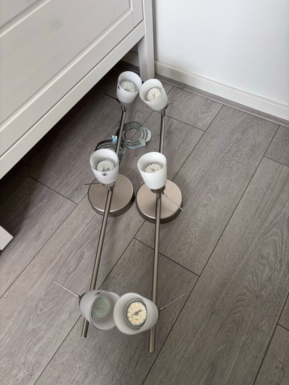 Set plafondspots ikea excl. lampen, Ophalen, Halogeen, Gebruikt, GU10