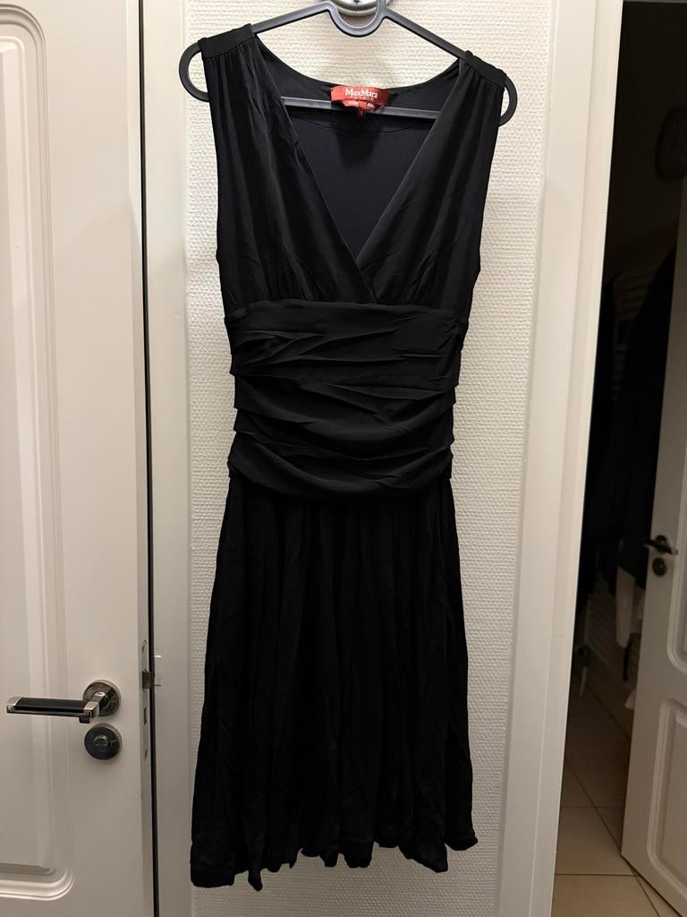 Max Mara Studio Zwarte Stretch Jurk Maat S, Ophalen of Verzenden, Maat 36 (S), Zwart