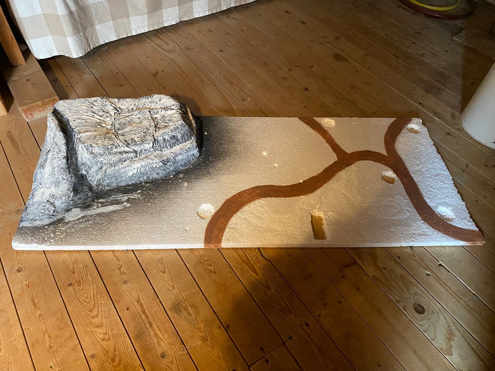 Handgemaakt kerstdorp ondergrond, Ophalen