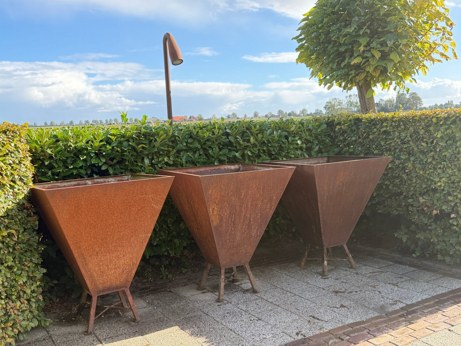 Cortenstaal Plantenbak - Roestbruin, Ophalen, 100 cm of meer, Zo goed als nieuw, Metaal