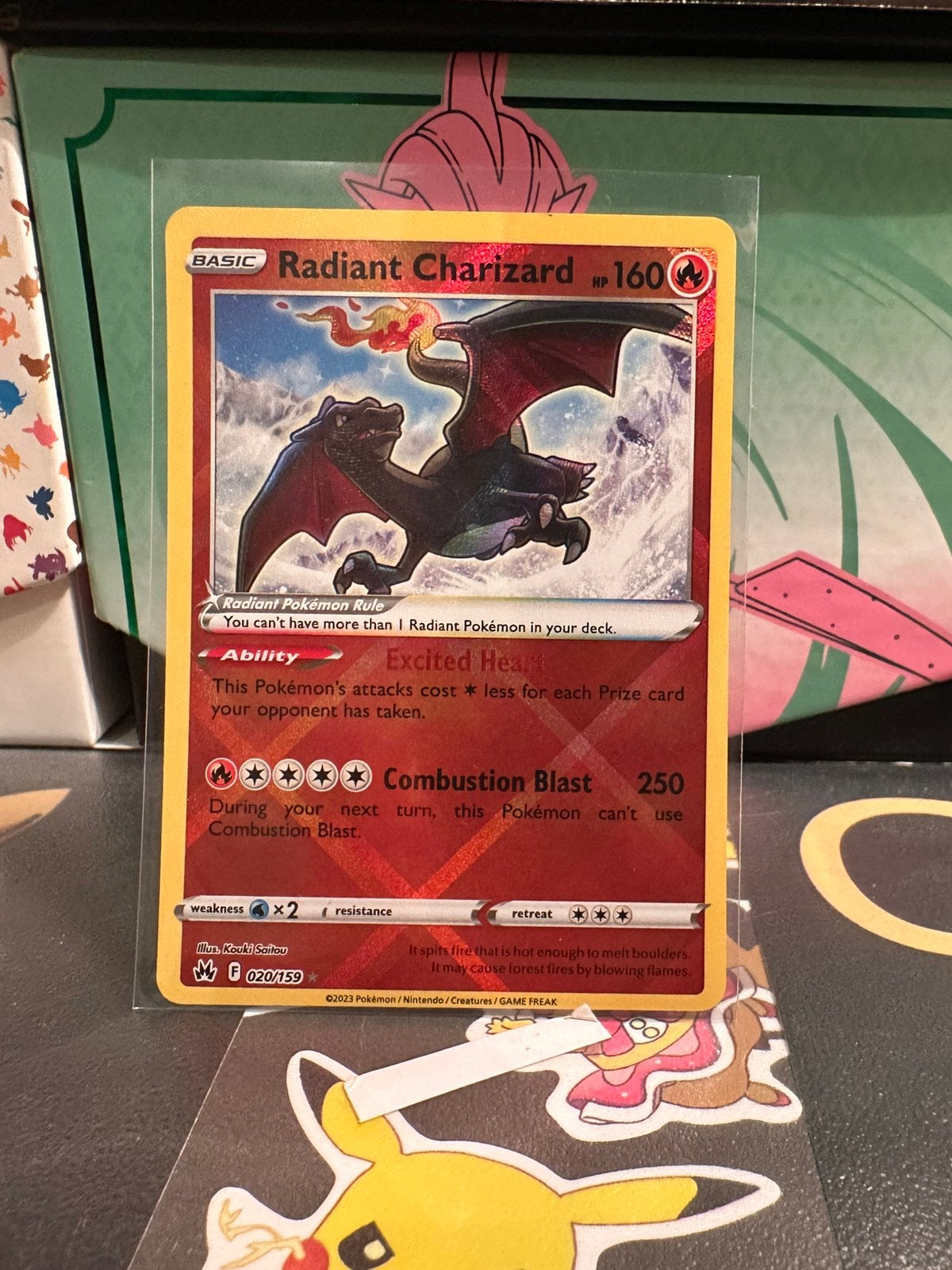 Radiant Charizard (CRZ 020), Ophalen of Verzenden, Nieuw, Losse kaart, Foil