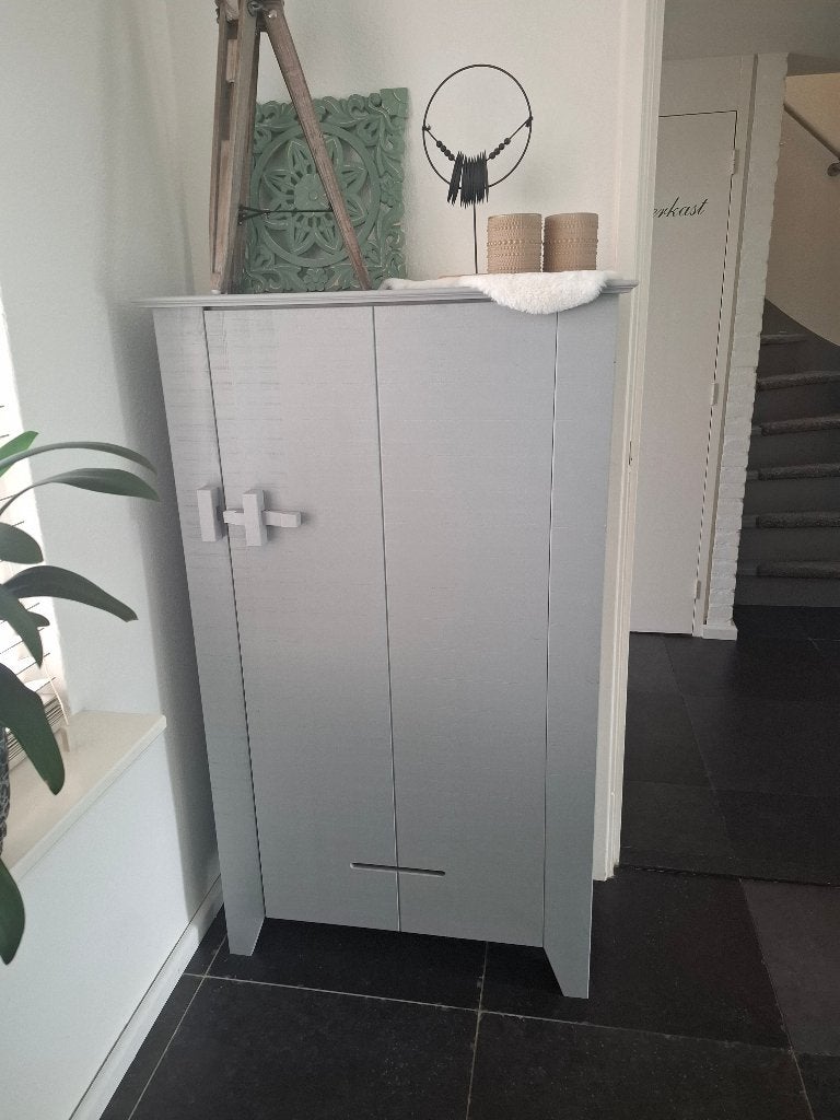 Kast grijs merk woood, Ophalen, Met plank(en), 100 tot 150 cm, 50 tot 100 cm