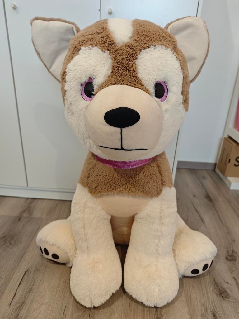 Mega grote husky knuffel, Ophalen, Zo goed als nieuw, Hond