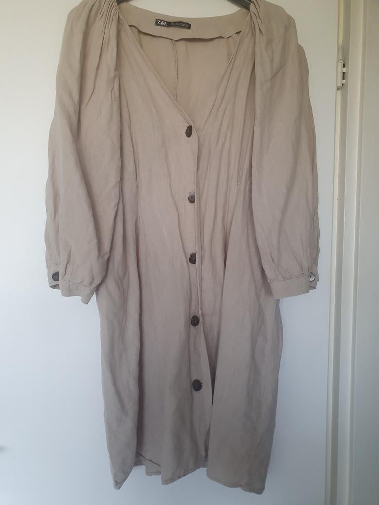 Zara Linnen Jurkje/Tuniek Licht Taupe Maat M, Kleding | Dames, Maat 38/40 (M), Nieuw, Ophalen of Verzenden, Zara
