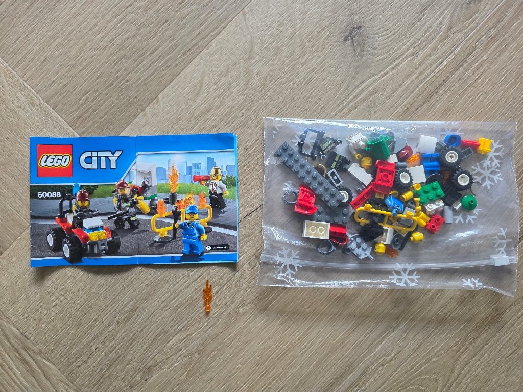 Lego City 60088 Brandweer startset (incompleet), Lego, Ophalen of Verzenden, Inclusief instructies, City