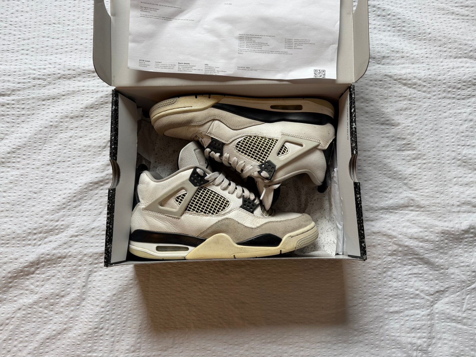 Jordan 4 Military Black - 44, Ophalen of Verzenden, Wit