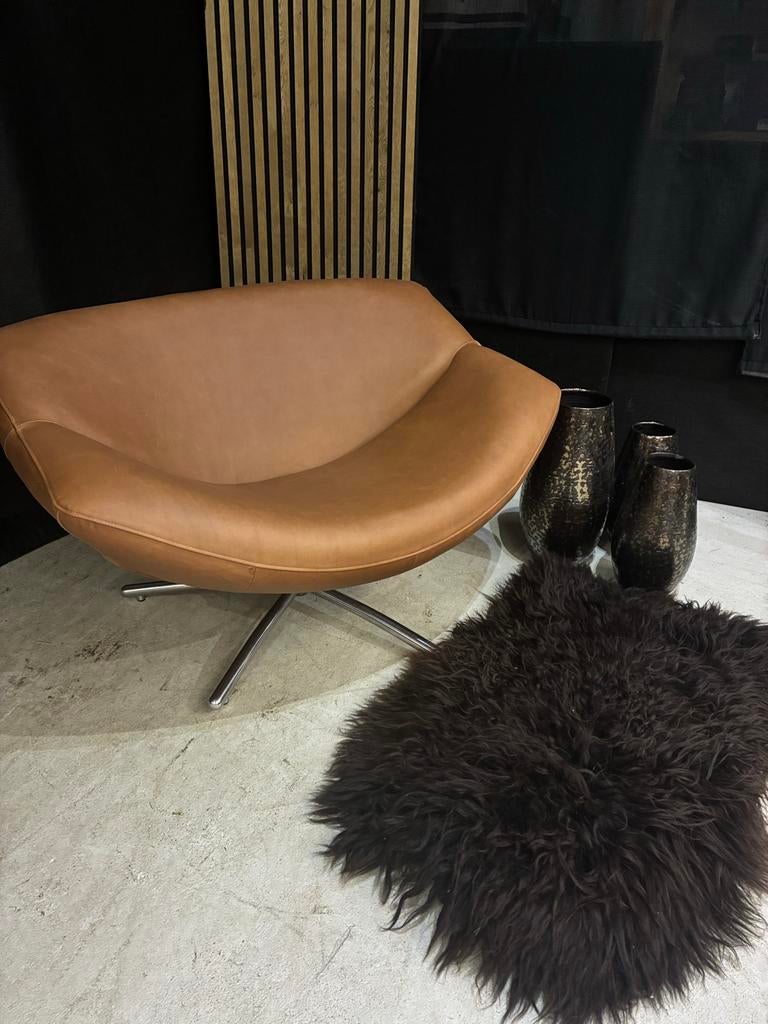 Label Gigi - Nieuw Leer -, Huis en Inrichting, Fauteuils, Ophalen, ., Leer, 75 tot 100 cm