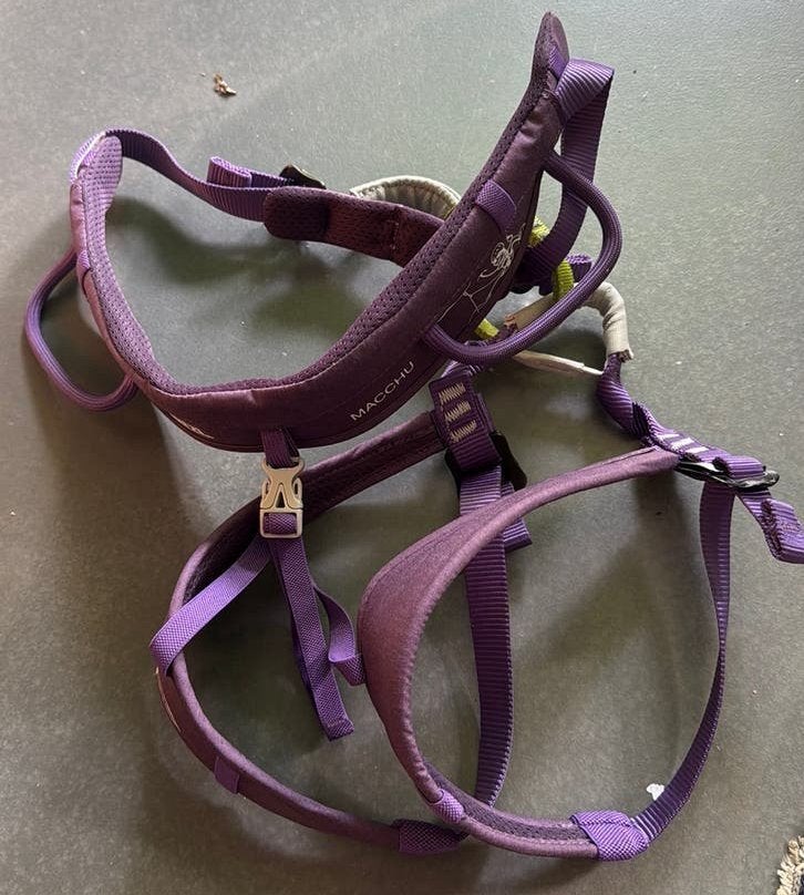 Petzl MACCHU klimgorden kind, one size, Ophalen of Verzenden, Zo goed als nieuw, Klimsport-accessoire