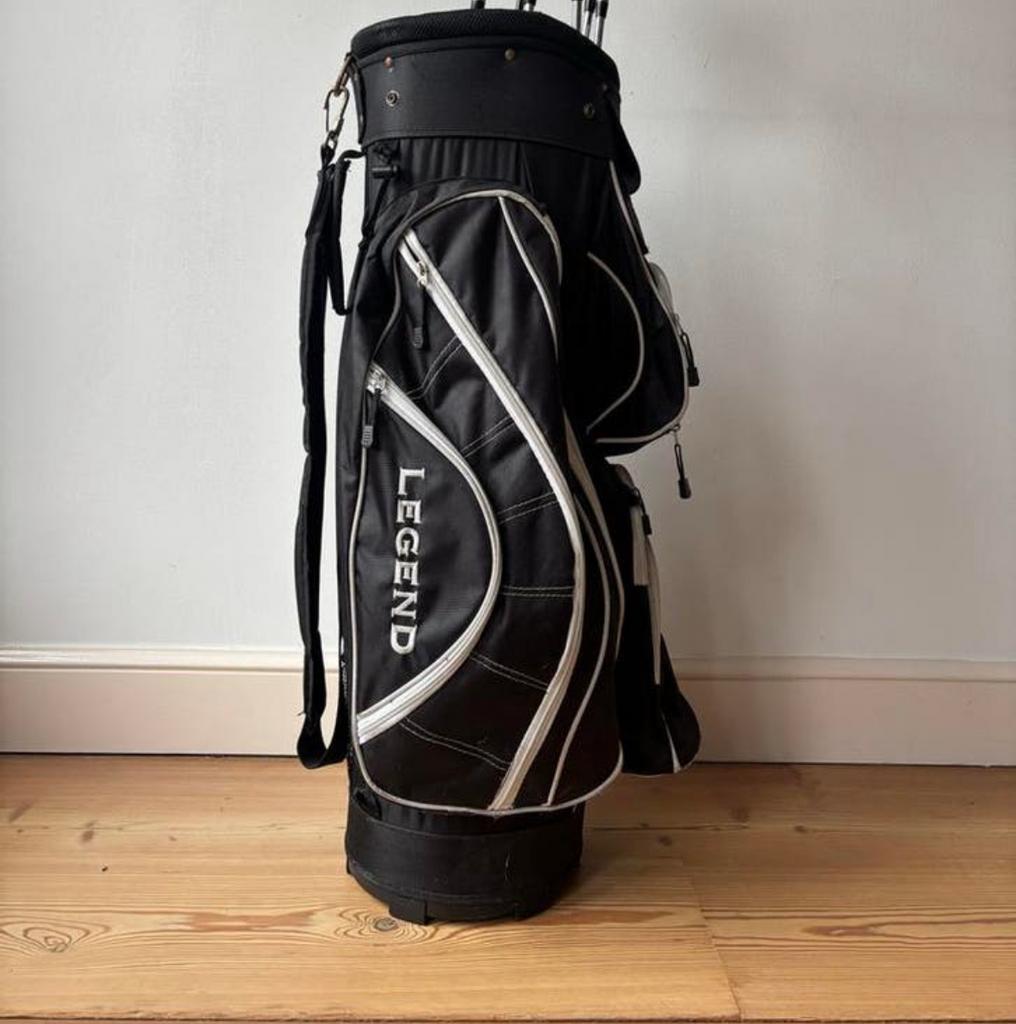 Golfset met Legend tas en St. George 3 golfclubs, Sport en Fitness, Golf, Ophalen, Gebruikt, Set, Overige merken