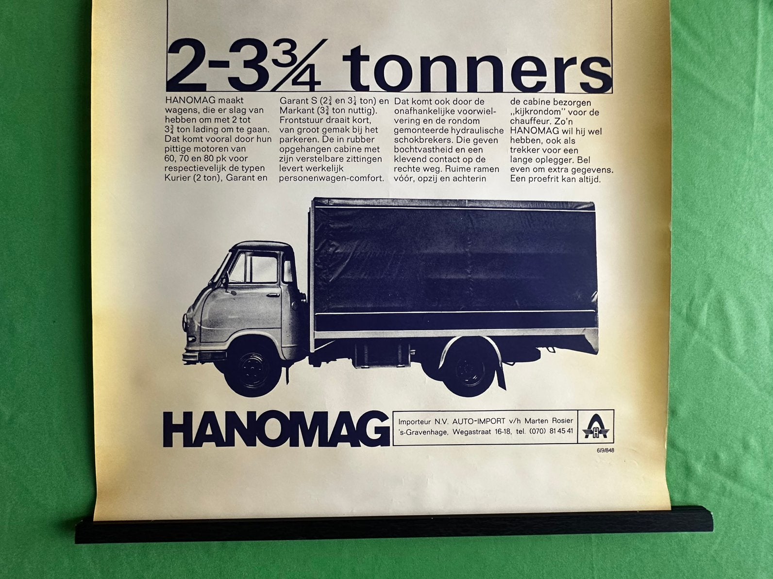 Foto 3 van Hanomag originele Nederlandse dealer poster XL ca. 91x65cm