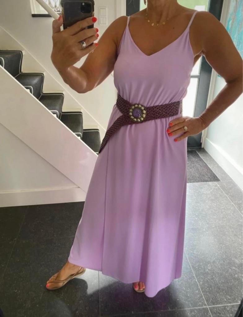 Moda Italia, zomerjurkje in prachtige kleur lila, one size, Maat 38/40 (M), Paars, Nieuw, Ophalen of Verzenden