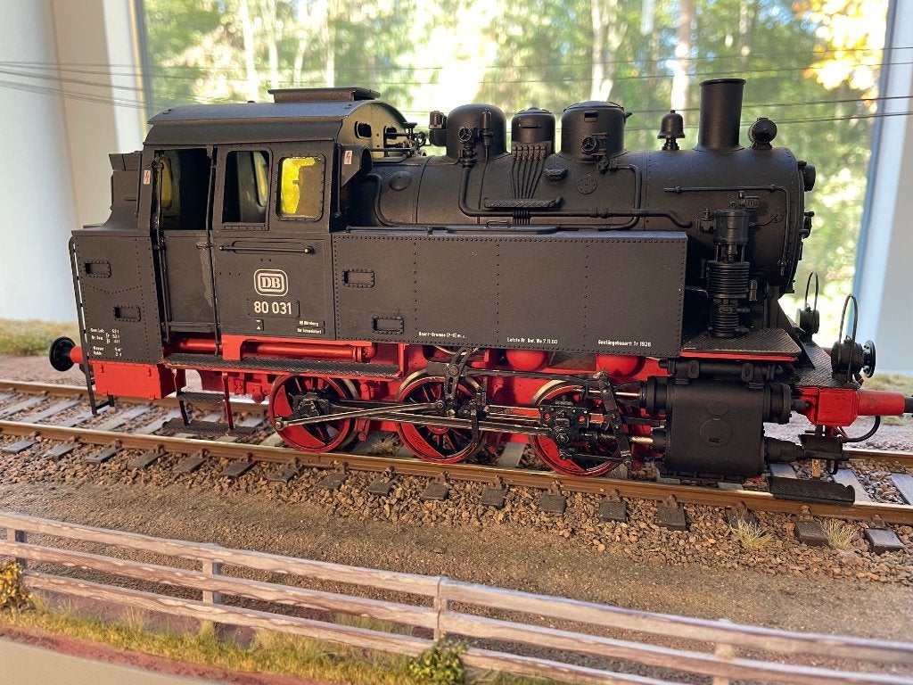 Märklin spoor 1 unieke BR 80 gesuperd, stoom, ESU sound, Gebruikt, Locomotief, Gelijkstroom of Wisselstroom, Ophalen of Verzenden