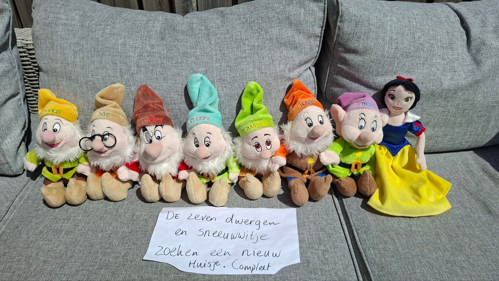 Albert Heijn Sneeuwwitje en de 7 Dwergen Knuffels Compleet, Disney, Albert Heijn, Overige typen, Ophalen of Verzenden