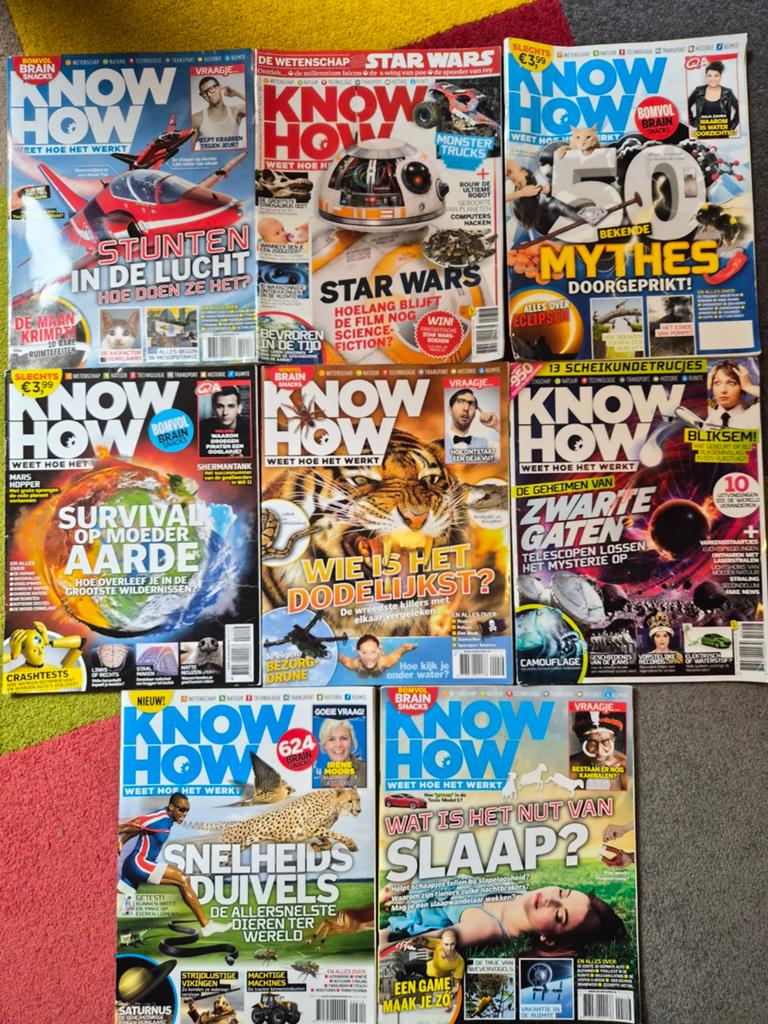 KNOW HOW.. 8 tijdschriften voor maar 10 euro., Boeken, Tijdschriften en Kranten, Ophalen of Verzenden, Wetenschap en Natuur