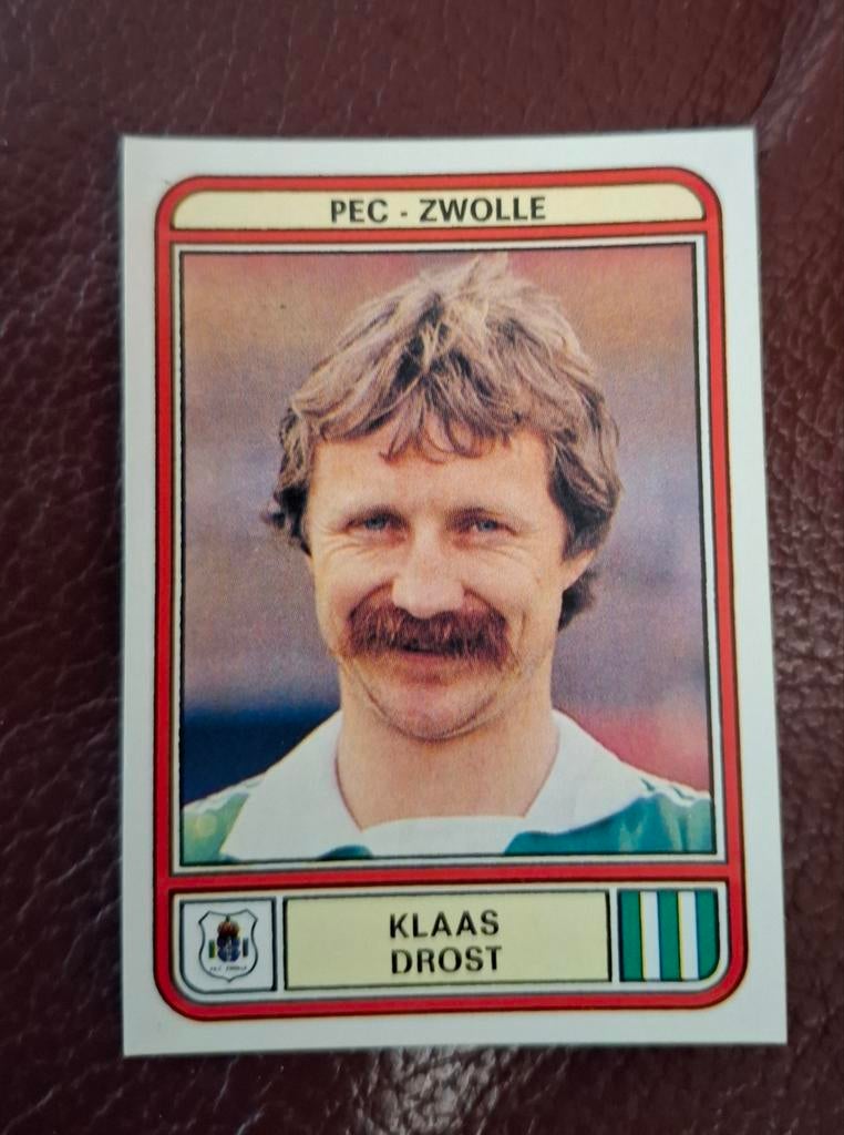 Panini voetbal 80 Klaas Drost, Verzamelen, Ophalen of Verzenden, Nieuw, Overige binnenlandse clubs, Poster, Plaatje of Sticker