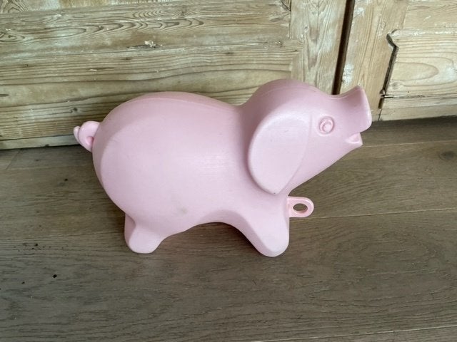 Groot vintage plastic varken. Rose kunststof. 25 cm., Ophalen, Gebruikt, Jongen of Meisje